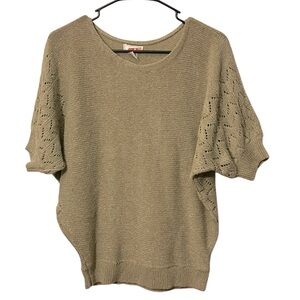 Jump In Women’s Large Light Olive Green Knit Batsleeve Sweater